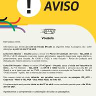 AVISO - Alterações dos transportes escolares